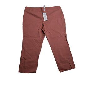 Marla Wynne Women's Pants Size 22W Mauve Cotton Blend Made In USA-LT3055